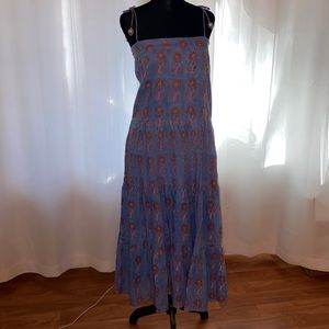 OLIPHANT tie shoulder maxi dress
